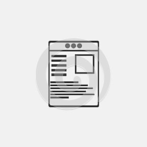newspaper icon vector
