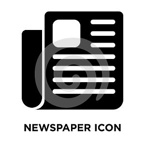 Newspaper icon vector isolated on white background, logo concept