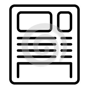 Newspaper kol icon outline vector. Key leader