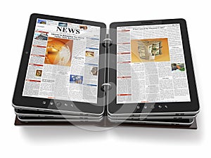 Newspaper or magazine from tablet pc.