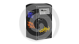 Newspaper mailbox black