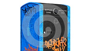 Newspaper mailbox, close view