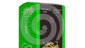 Newspaper mailbox, close view