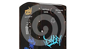 Newspaper mailbox, close view