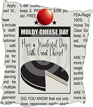 Newspaper Moldy Cheese Day