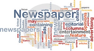 Newspaper news background concept