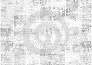 Newspaper with old grunge vintage unreadable paper texture background