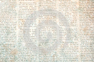 Newspaper with old grunge vintage unreadable paper texture background