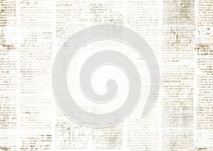 Newspaper with old grunge vintage unreadable paper texture background photo
