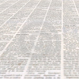 Newspaper with old vintage unreadable paper texture background