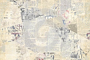 Newspaper paper grunge vintage old aged texture background