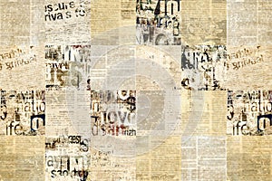 Newspaper paper grunge vintage old aged texture background