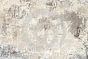 Newspaper paper grunge vintage old aged texture background