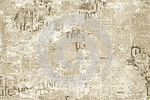 Newspaper paper grunge vintage old aged texture background