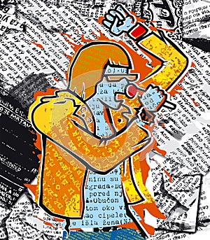 Newspaper punk singer