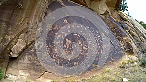 Newspaper Rock in Canyonlands National Park.