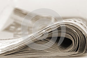 Newspaper in sepia