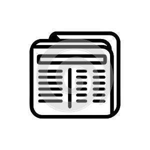 Newspaper vector icon line design.