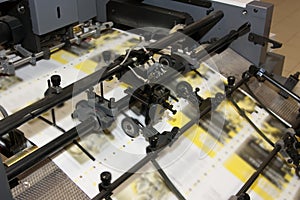 Newspapers at offset printed machine