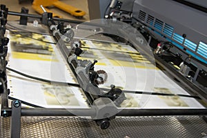 Newspapers at offset printed machine