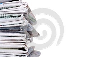 Newspapers stockpile photo