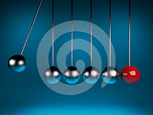 Newton cradle 3d ballancing