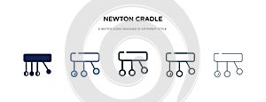 Newton cradle icon in different style vector illustration. two colored and black newton cradle vector icons designed in filled,