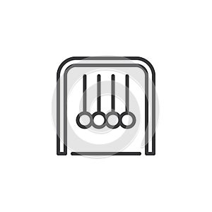 Newton cradle outline icon
