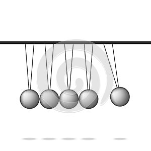 Newton cradle pendulum ball, Leadership work together teamwork,