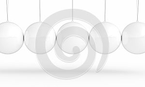 newton pendulum white. background
