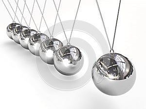 Newton's cradle balancing balls