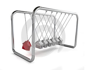 Newton's cradle house