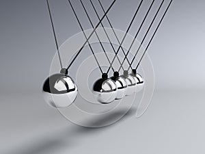 Newtons Cradle close up