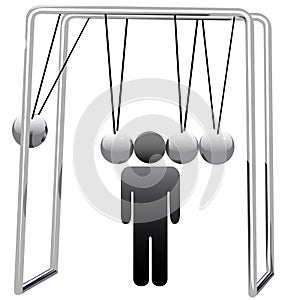 Newtons Cradle Cradles Man Head