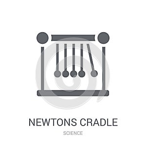 Newtons cradle icon. Trendy Newtons cradle logo concept on white