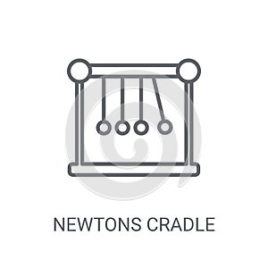 Newtons cradle icon. Trendy Newtons cradle logo concept on white