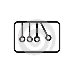 Newtons cradle icon vector isolated on white background, Newtons cradle sign