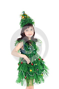 Newyear tree girl