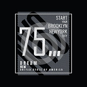 Newyork BROOKLYN creative tipography vector illustration for t shirt