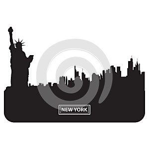 NewYork city view. Statue of Liberty photo