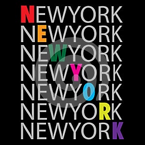 Newyork simple typography design vector