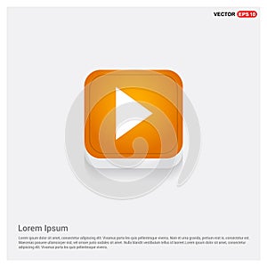 Next Arrow Icon Orange Abstract Web Button