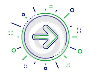 Next arrow line icon. Forward Arrowhead. Vector