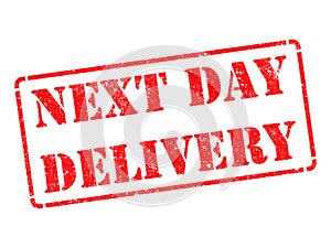 Next Day Delivery on Red Rubber Stamp.