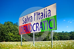 In the next elections save Italy, vote Democratics