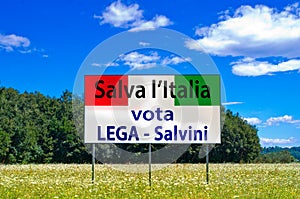In the next elections save Italy, vote Lega Nord, Salvini photo