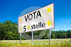 In the next elections save Italy, vote Movimento Cinque Stelle, photo