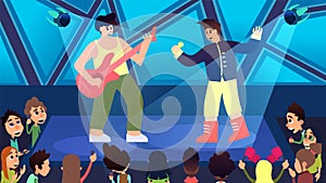 Next Generation Concert and Party Cartoon Vector.