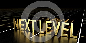 Next level concept, road - 3D rendering