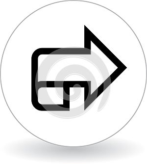 Next page icon web button black and white